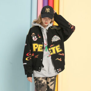 Streetwear Cartoon Embroidery Jacket