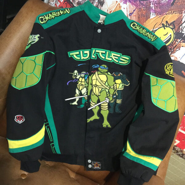Streetwear Jacket with Cartoon Embroidery-TMNT - Image 2