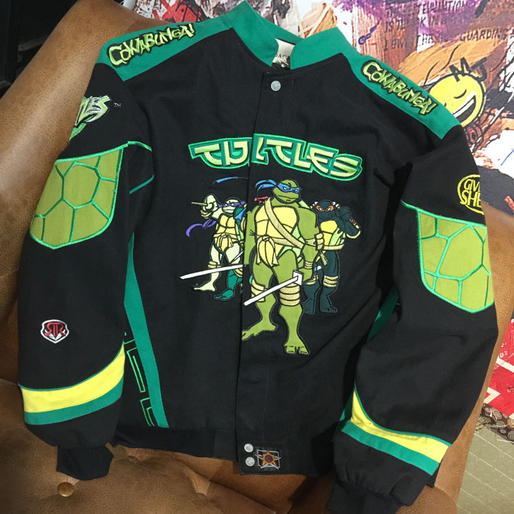 Streetwear Jacket with Cartoon Embroidery-TMNT - Image 2