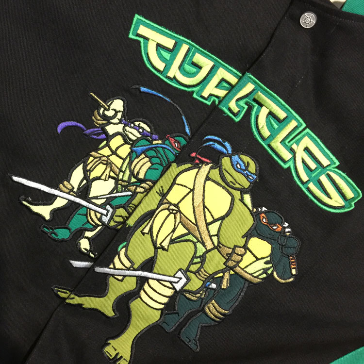 Streetwear Jacket with Cartoon Embroidery-TMNT - Image 3