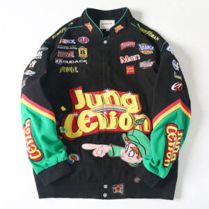 Unisex Streetwear Vintage Jacket with Cartoon Embroidery - Frito Bandito