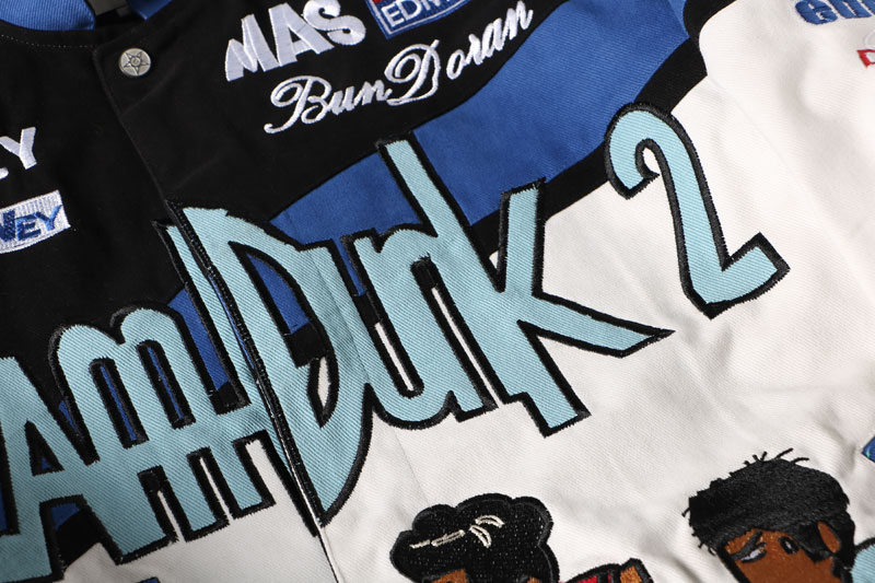 Unisex Streetwear Vintage Jacket with Cartoon Embroidery - SLAM DUNK - Image 6