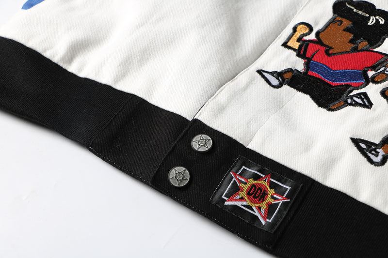 Unisex Streetwear Vintage Jacket with Cartoon Embroidery - SLAM DUNK - Image 5