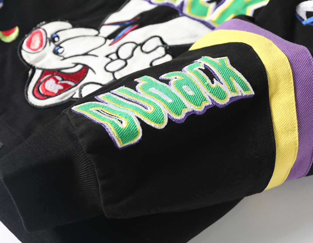 Unisex Streetwear Vintage Jacket with Cartoon Embroidery - Looney Tunes Bugs Bunny - Image 5
