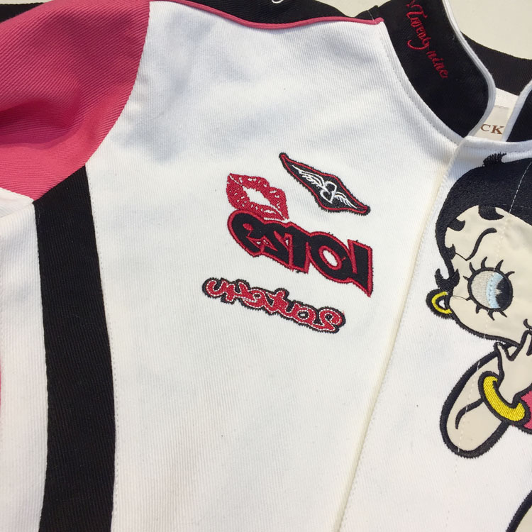 Unisex Streetwear Vintage Jacket with Cartoon Embroidery - Betty Boop - Image 7