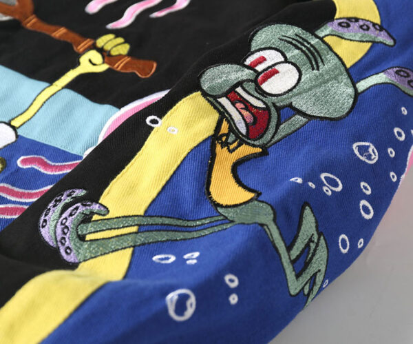 Unisex Streetwear Vintage Jacket with Cartoon Embroidery - Looney Tunes Bugs Bunny - Image 8