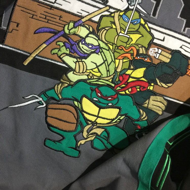 Streetwear Jacket with Cartoon Embroidery-TMNT - Image 6