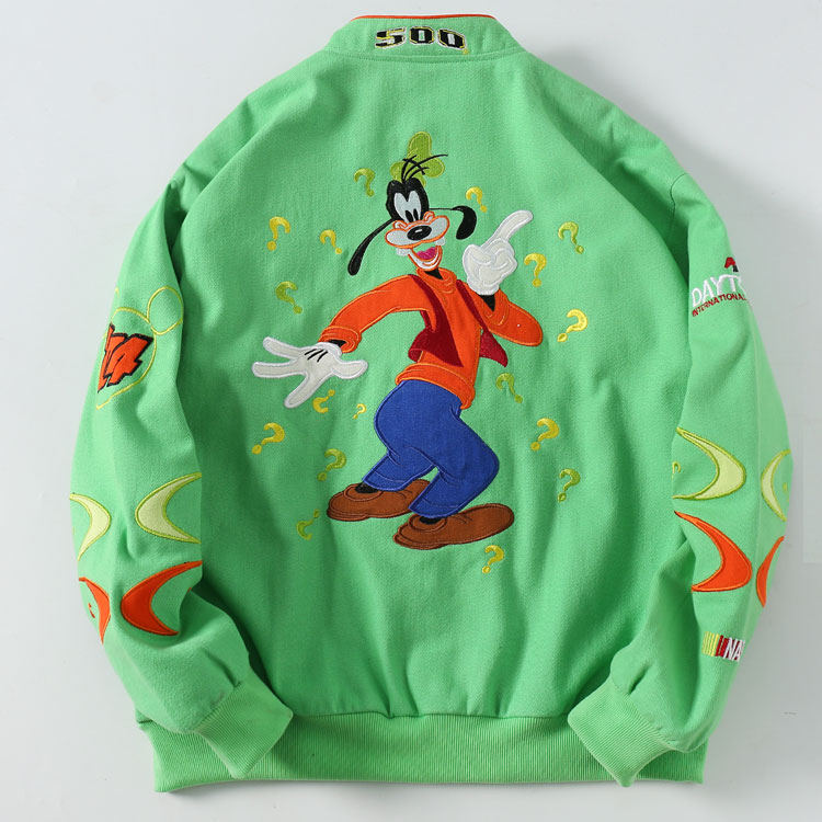 Unisex Streetwear Jacket with Cartoon Embroidery - Disney Goofy - Image 5