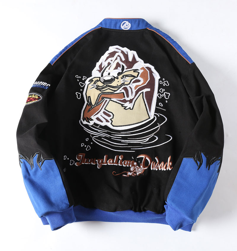 Streetwear Cartoon Embroidery Jacket - Image 2