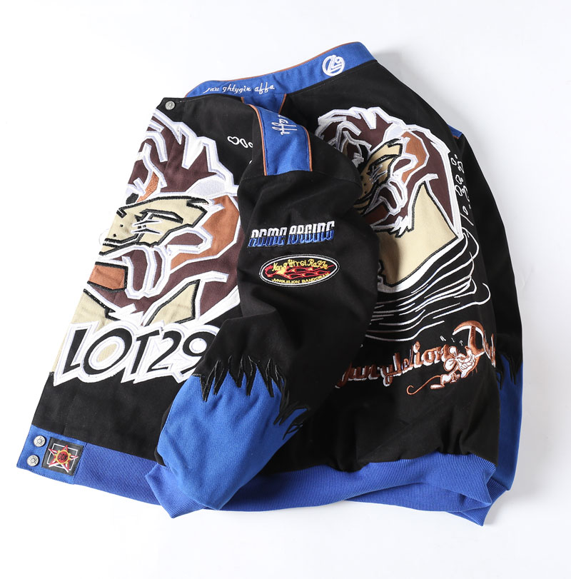 Streetwear Cartoon Embroidery Jacket - Image 4