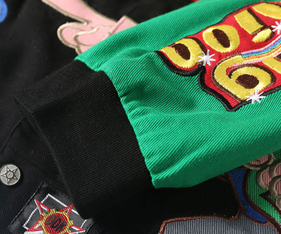 Unisex Streetwear Vintage Jacket with Cartoon Embroidery - Frito Bandito - Image 5