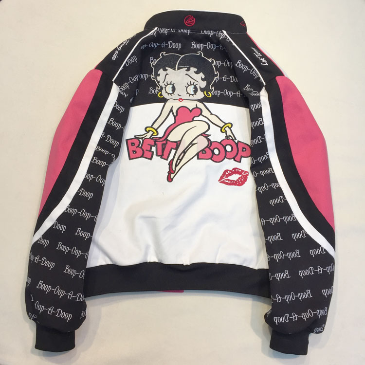 Unisex Streetwear Vintage Jacket with Cartoon Embroidery - Betty Boop - Image 2