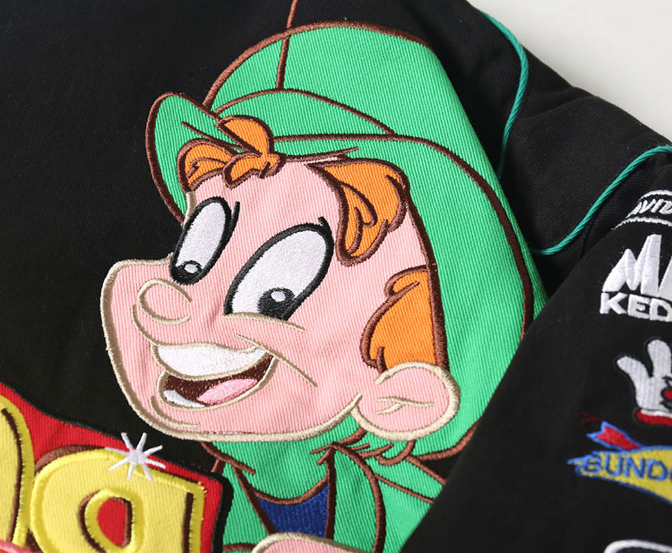 Unisex Streetwear Vintage Jacket with Cartoon Embroidery - Frito Bandito - Image 4