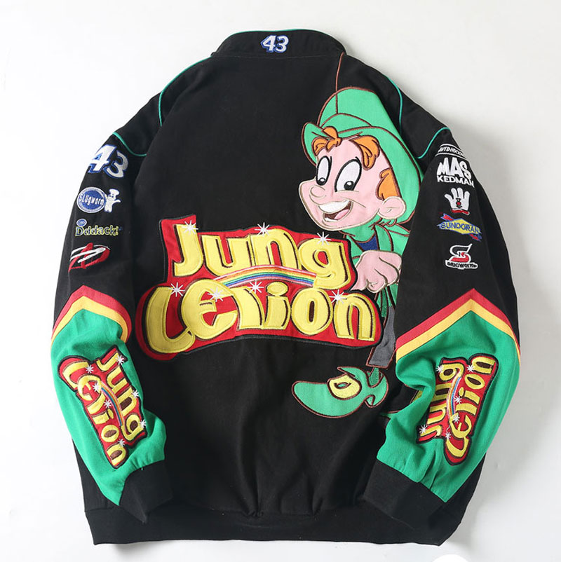 Unisex Streetwear Vintage Jacket with Cartoon Embroidery - Frito Bandito - Image 2