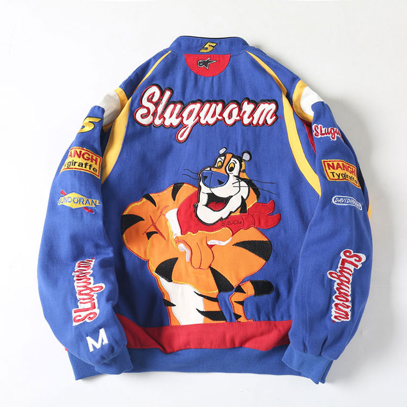 Unisex Vintage Streetwear Cartoon Embroidery Jacket -Slugterra - Image 2