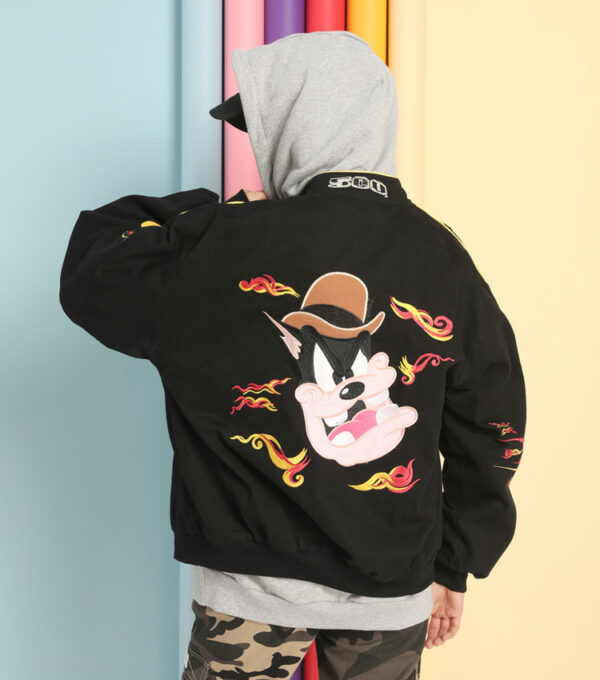 Streetwear Cartoon Embroidery Jacket - Image 4