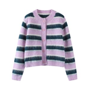 Grape & Avocado Knit Cardigan