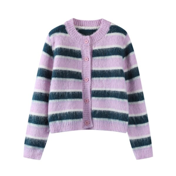 Grape & Avocado Knit Cardigan