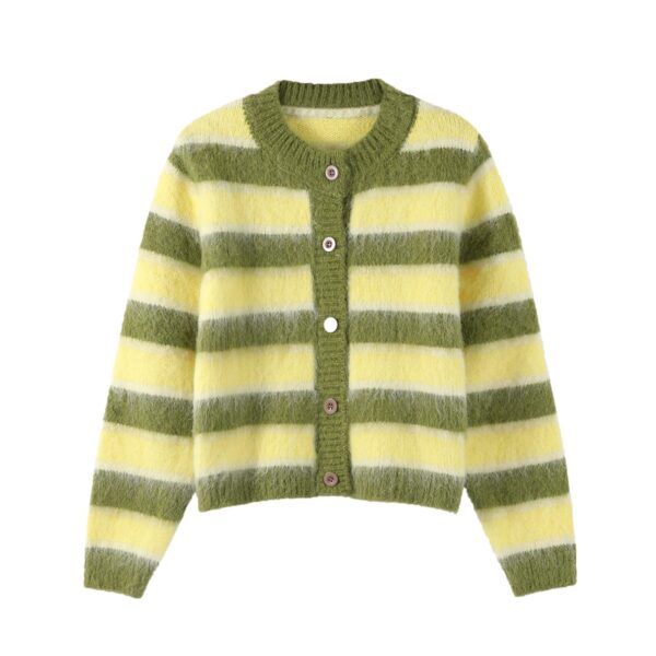 Grape & Avocado Knit Cardigan - Image 3