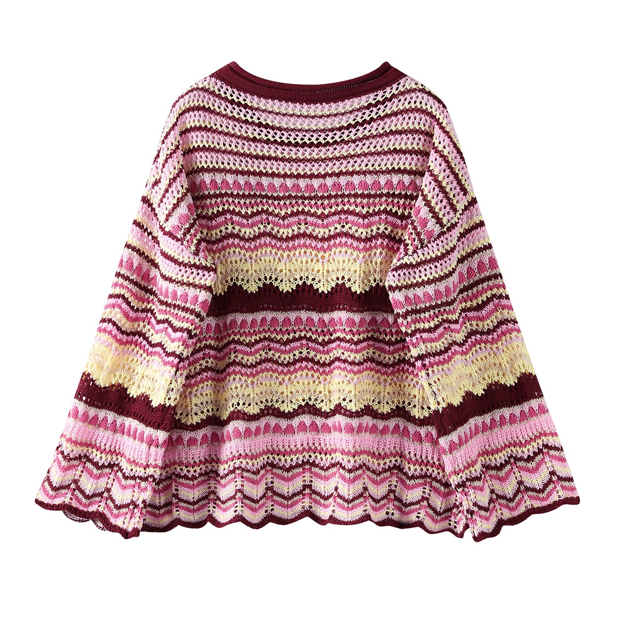 Women's Sunset Blush Ripple-Knit Sweater - Image 2