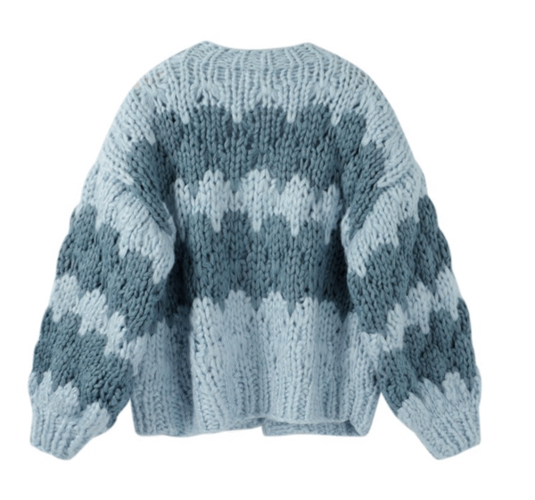 Girlish Blues-Mood Knit Cardigan - Image 2