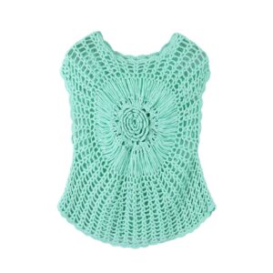Sunflower Hand-Crocheted Sleeveless Tank Top