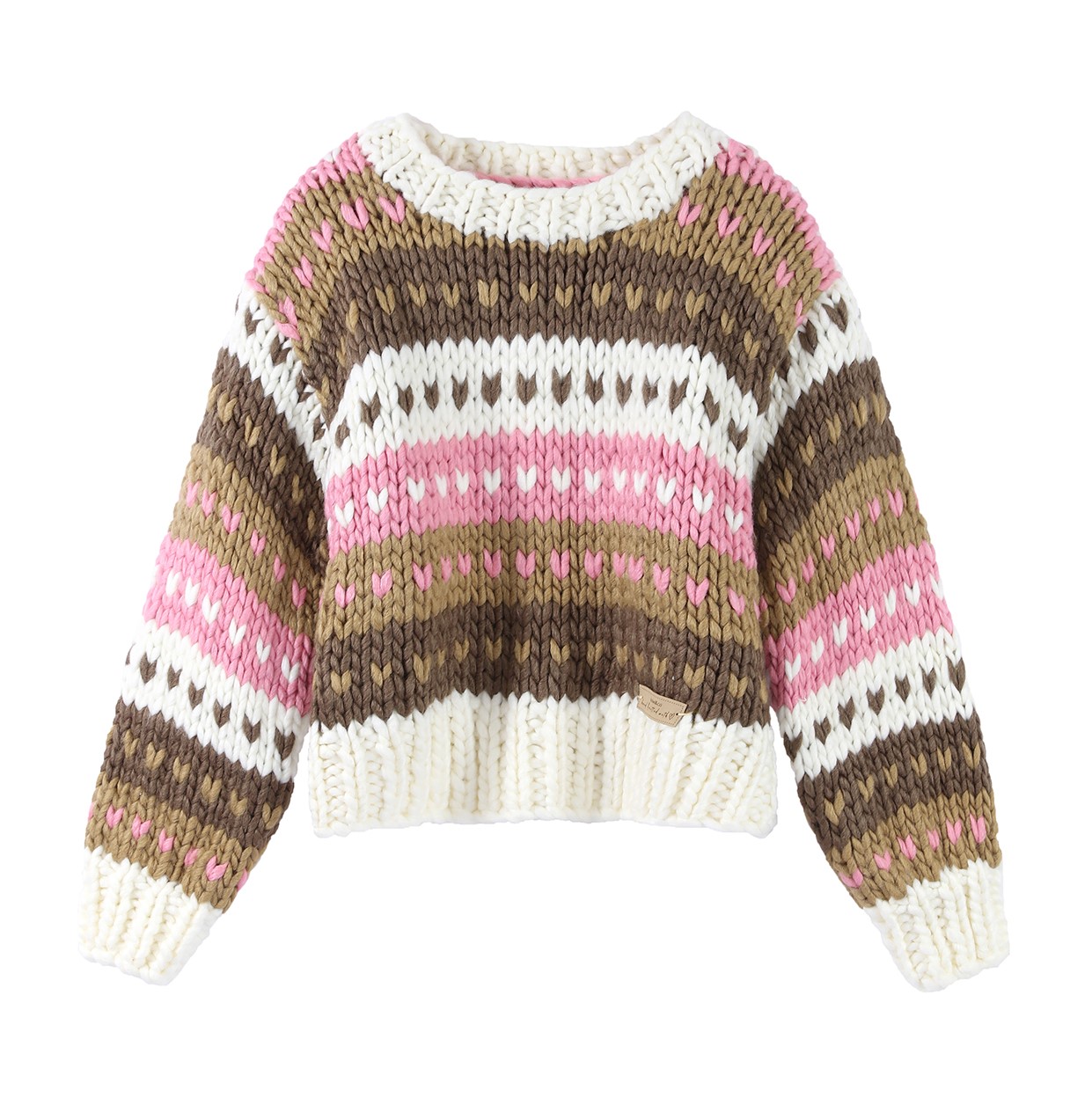 Strawberry & Chocolate Hand-Knit Sweater - Image 3