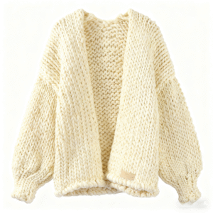 Vanilla Cream Hand-Knit Cardigan