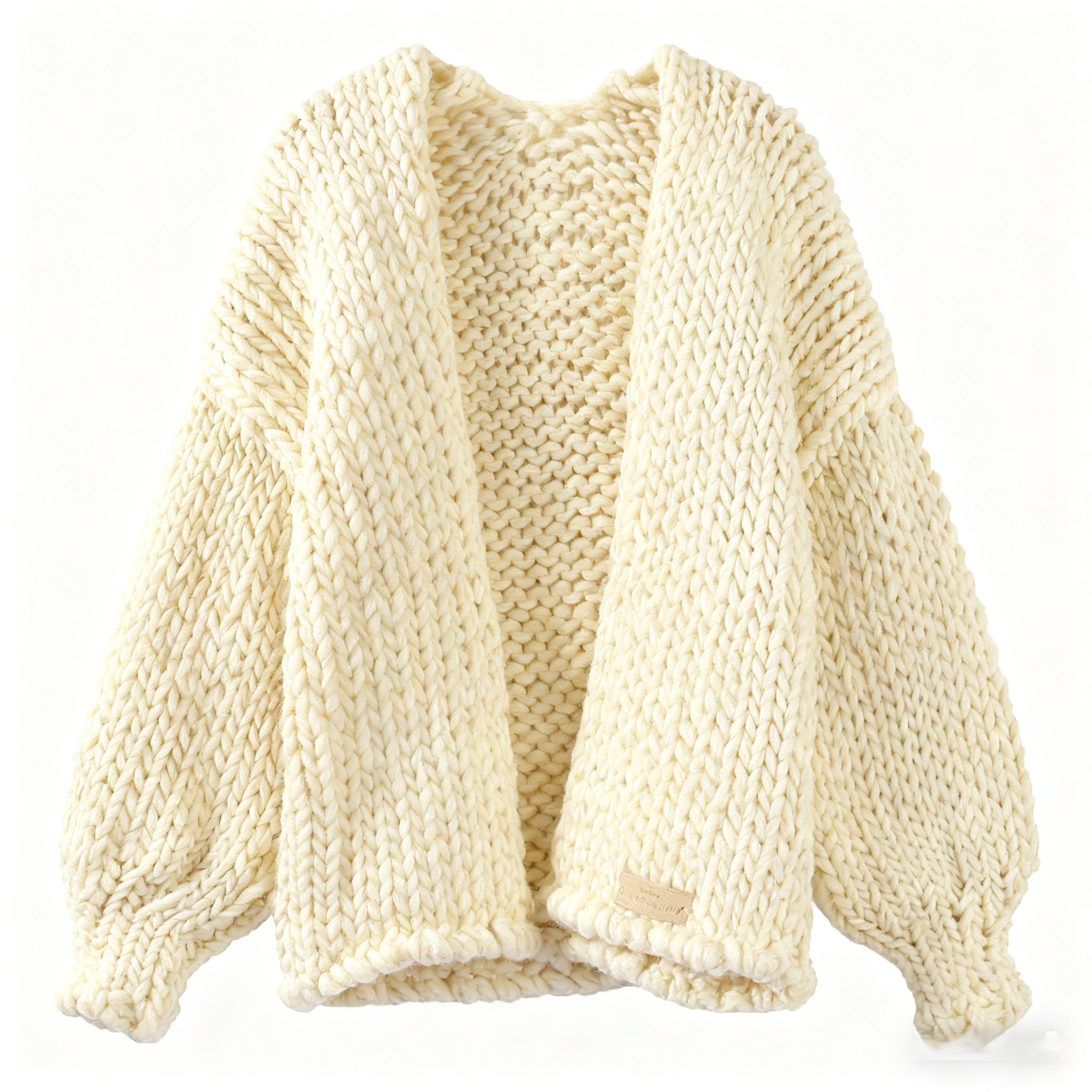 Vanilla Cream Hand-Knit Cardigan