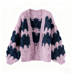 Taro Paste & Blueberry Jam Knit Cardigan