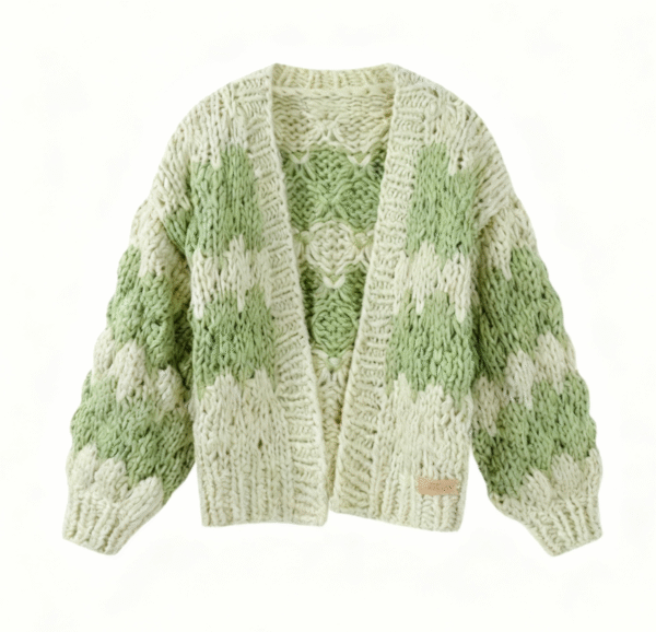 Matcha Glutinous Dumpling Knit Cardigan