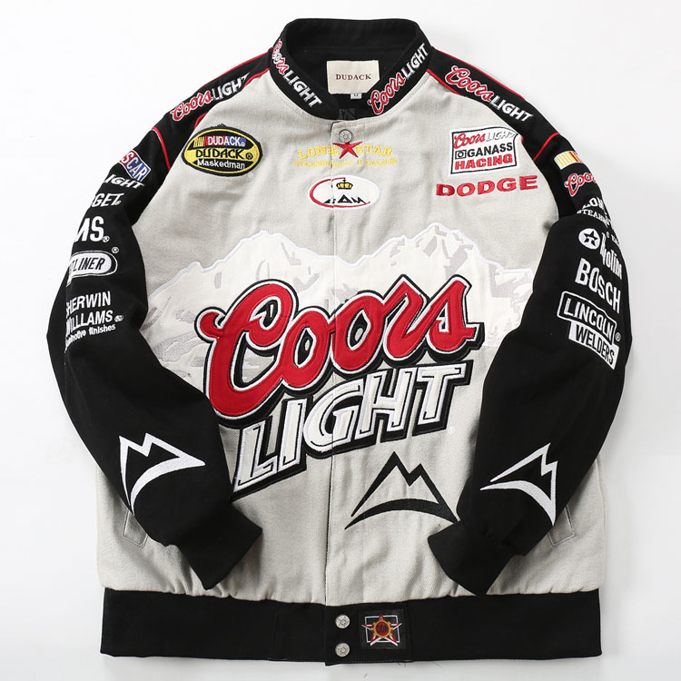 Hip-Hop Inspired Embroidered Baseball Jacket