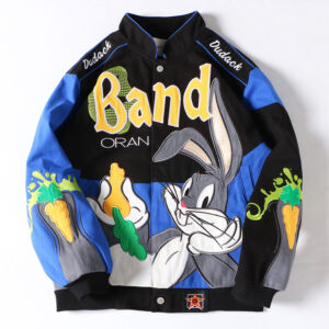 Bugs Bunny Cartoon Embroidered Baseball Jacket