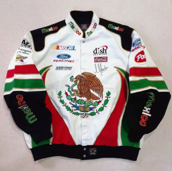Mexico Racing Bomber - NASCAR Eagle Embroidered Jacket
