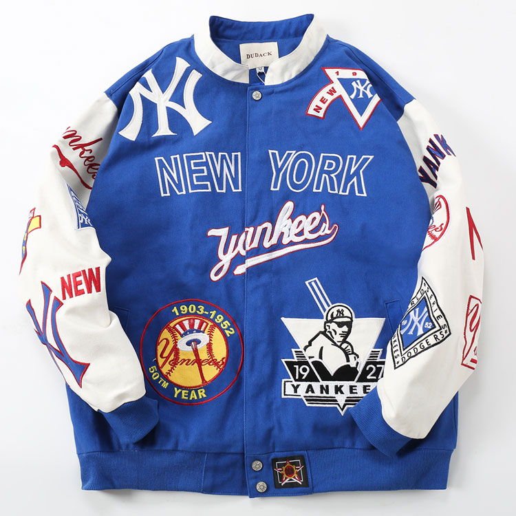 Yankees Vintage Varsity Jacket Embroidered NY Logo