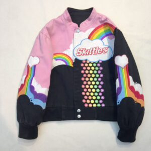 Unisex Fun Skittles Candy Printed Baseball Jacket
