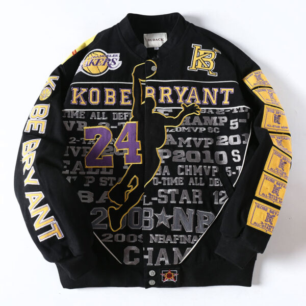 Kobe 24 Lakers Vintage Jacket - Purple Yellow MVP Tribute