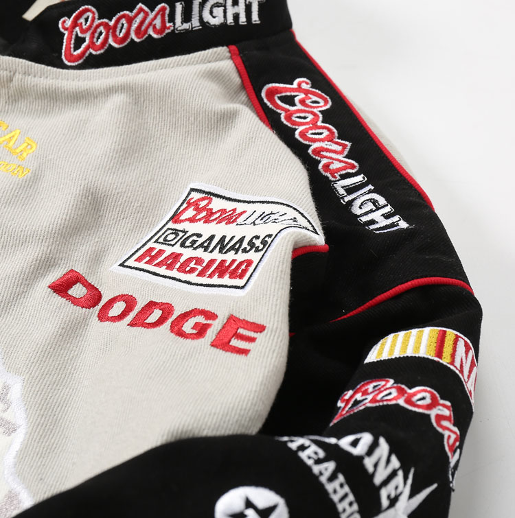 Hip-Hop Inspired Embroidered Baseball Jacket - Image 2