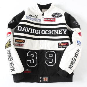 David Hockney Graphic Baseball Jacket