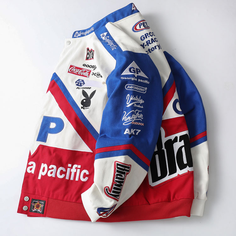 GP Embroidered Racing Baseball Jacket - Image 2