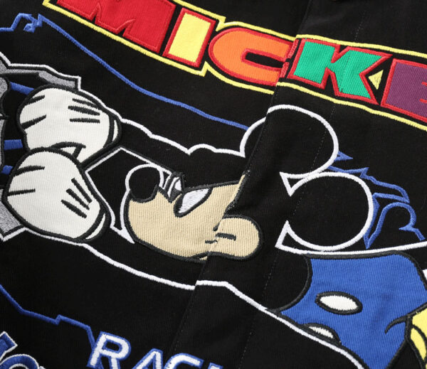 Mickey Mouse Racing Embroidered Streetwear Jacket - Image 7