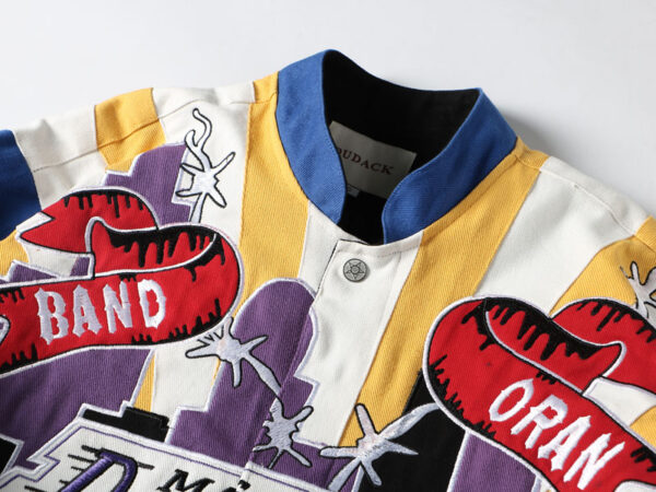 DUDACK Retro Rebel Baseball Jacket - Snake & Rose - Image 5