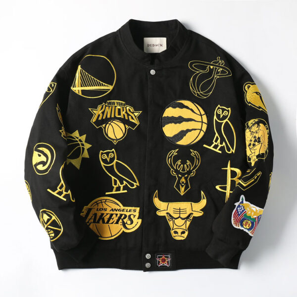 NBA Teams Embroidered Hip - Hop Jacket