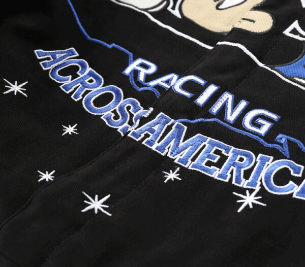 Mickey Mouse Racing Embroidered Streetwear Jacket - Image 6