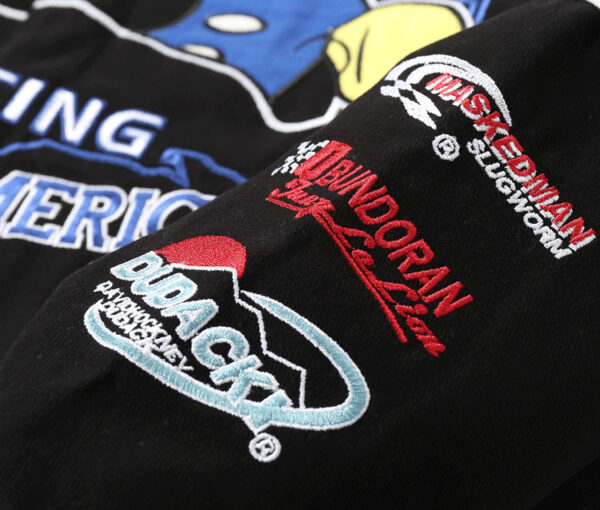 Mickey Mouse Racing Embroidered Streetwear Jacket - Image 5