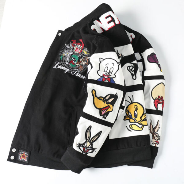 Looney Tunes Vintage Cartoon Bomber Jacket - Image 5