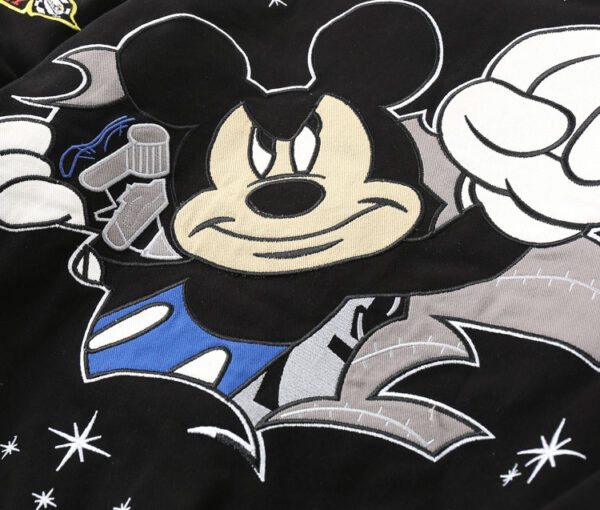 Mickey Mouse Racing Embroidered Streetwear Jacket - Image 3