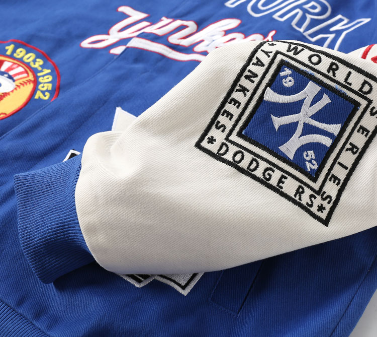 Yankees Vintage Varsity Jacket Embroidered NY Logo - Image 6