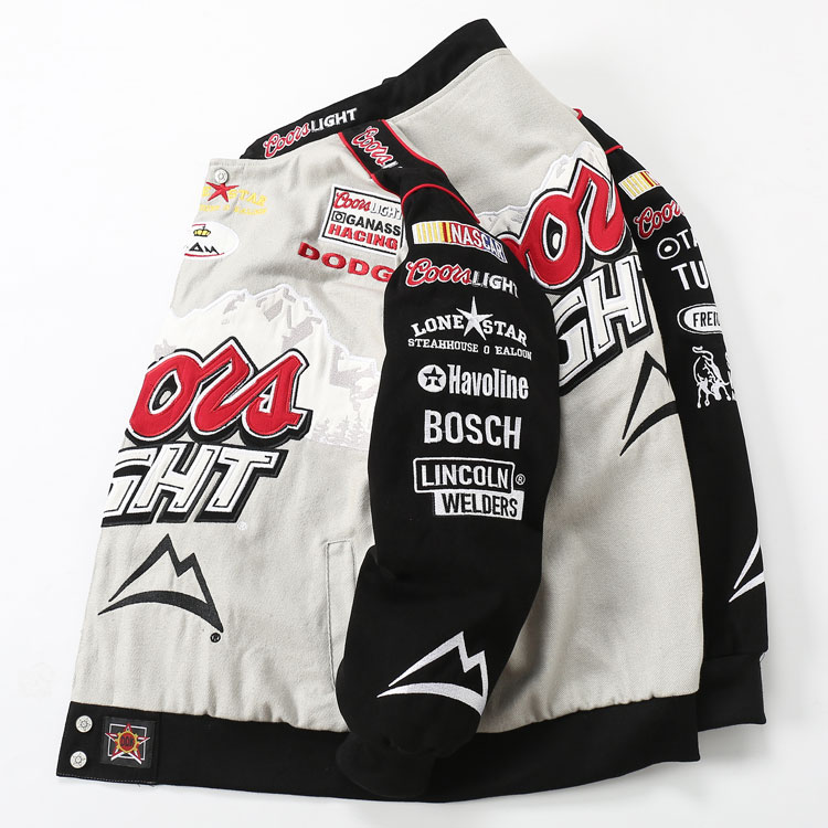 Hip-Hop Inspired Embroidered Baseball Jacket - Image 7
