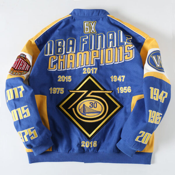 Warriors Championship Embroidered Retro Jacket - Image 7